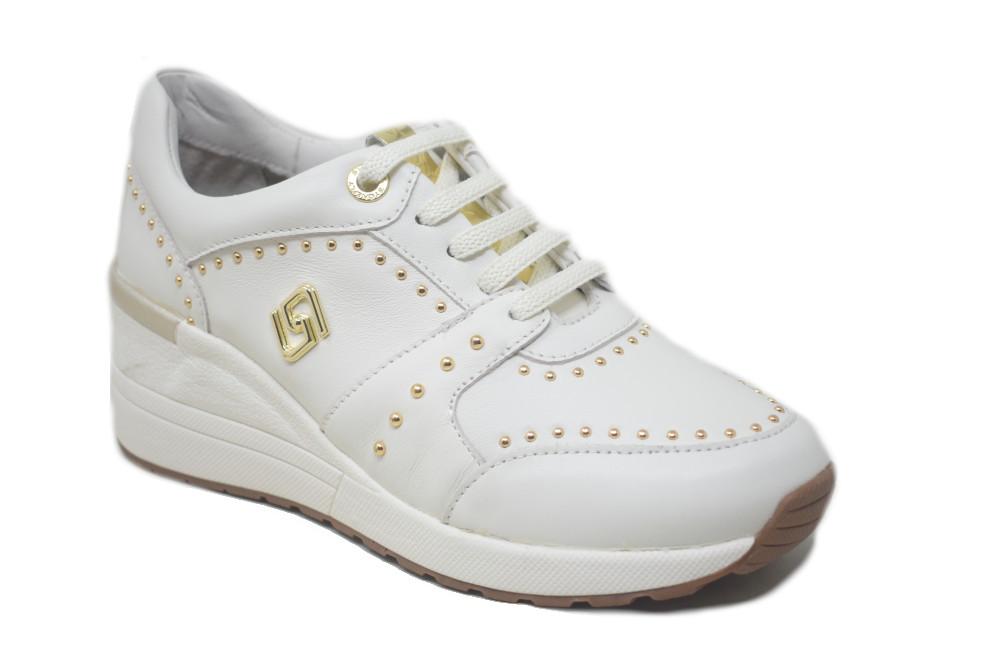 Zapatillas deportivas Stonefly Mina 4 Blancas Mujer con Tachuelas | Sneakers Piel Cómodas