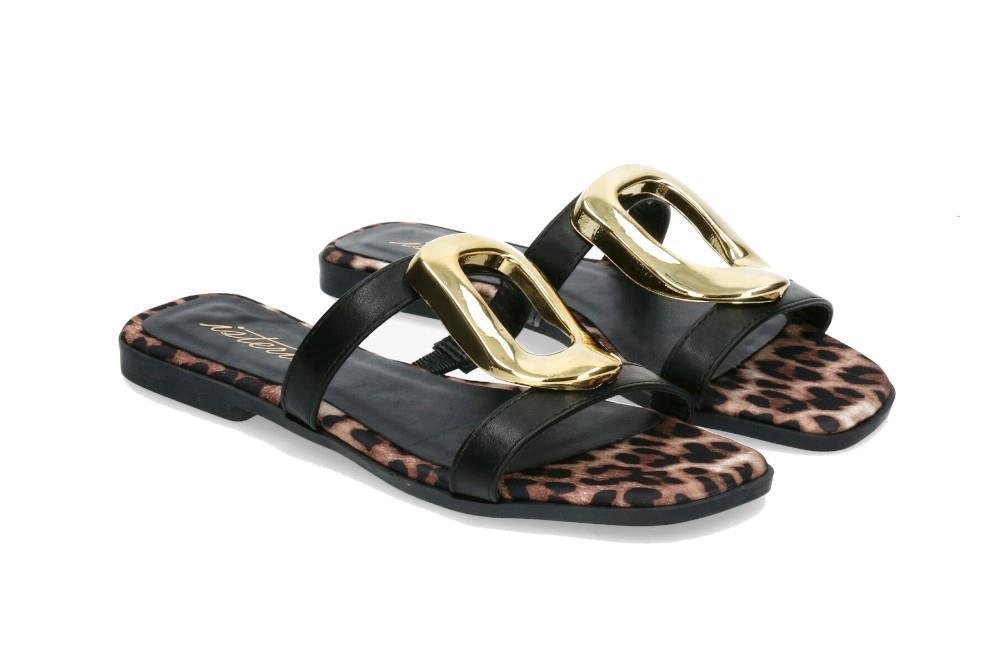 Sandailas de pala planas Isteria 25098 en negro para mujer