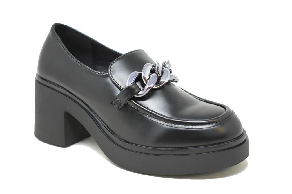 Mocasines con tacón Maraval W0364 en negro para mujer