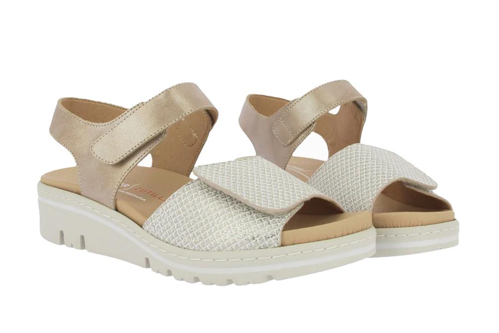 Sandalias con Cuña baja Doctor Cutillas 36157 Tormo Mujer | Piel Metalizada, Plantilla Extraíble y Máximo Confort