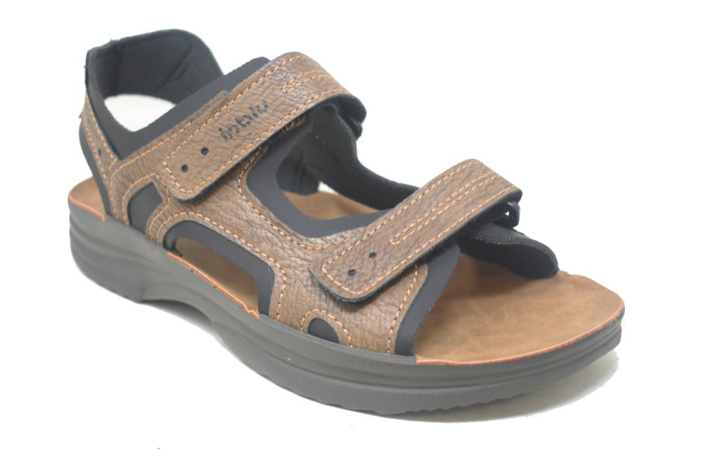 Sandalia Deportiva Hombre Inblu RY000029 Marrón con Cierre Ajustable