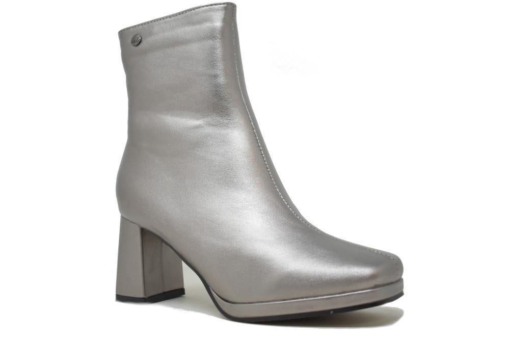 Botines de tacón Isteria 23188 en plomo para mujer
