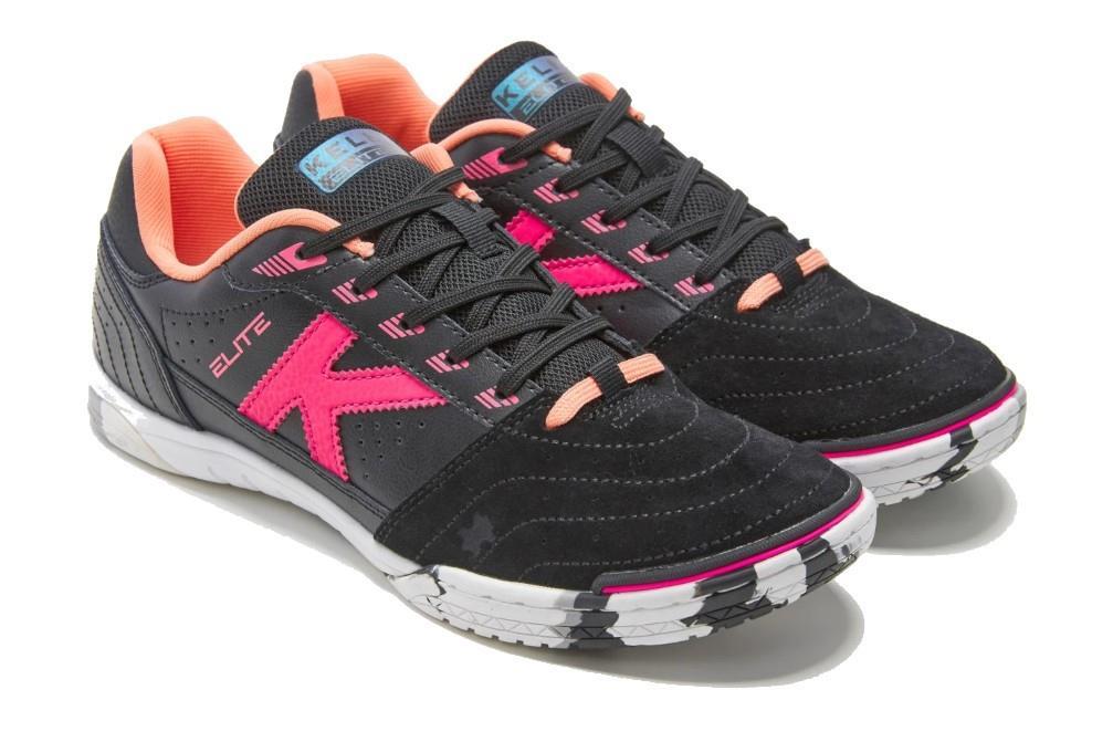 Zapatilla de Fútbol Sala Kelme Elite 55904 en color Negro y Fucsia para hombre