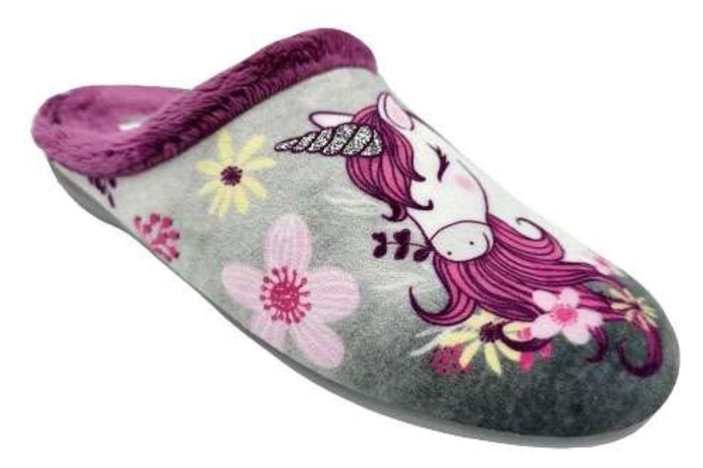 Zapatillas de casa Vulca-Bicha 1297 estampado unicornio
