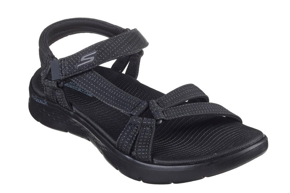 Sandalias Skechers GO WALK Flex Sandal - Sublime en negro para mujer