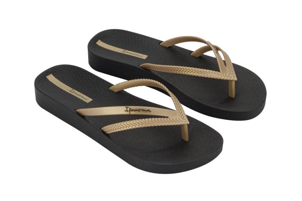 Chanclas de dedo Ipanema Bossa Soft V Fem en negro para mujer