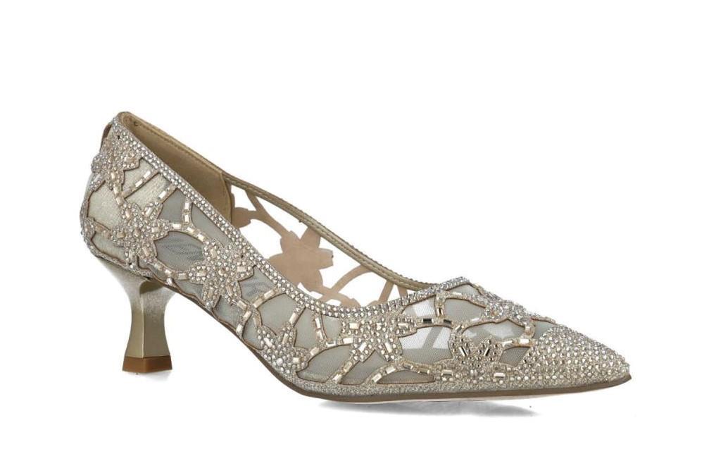 Zapatos de tacón Menbur SAYRI 25827 en oro para mujer