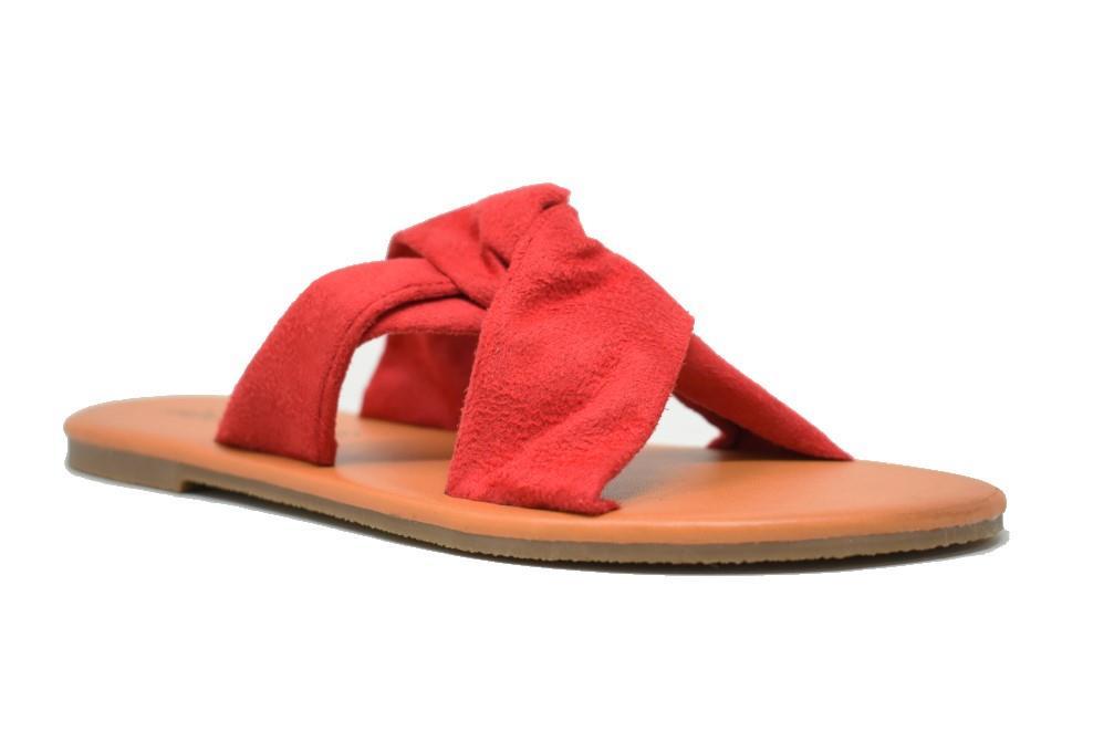 Sandalias planas Isteria 9073 en rojo para mujer