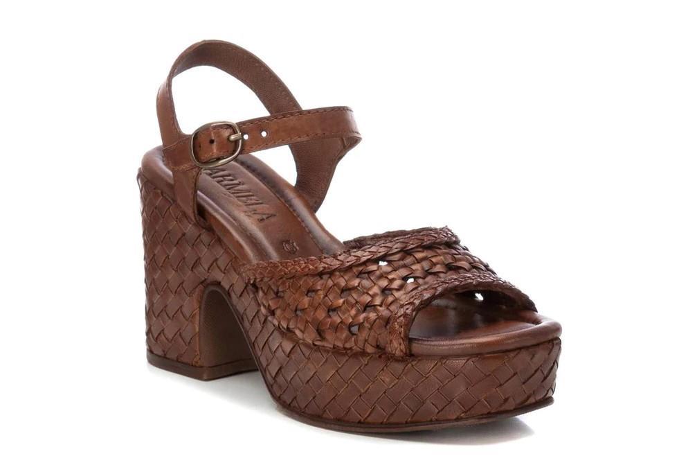 Sandalias de tacón Carmela 161637 en taupe para mujer