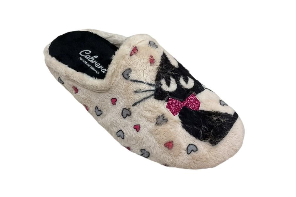 Zapatillas de casa Cabrera 3186 en gris para mujer
