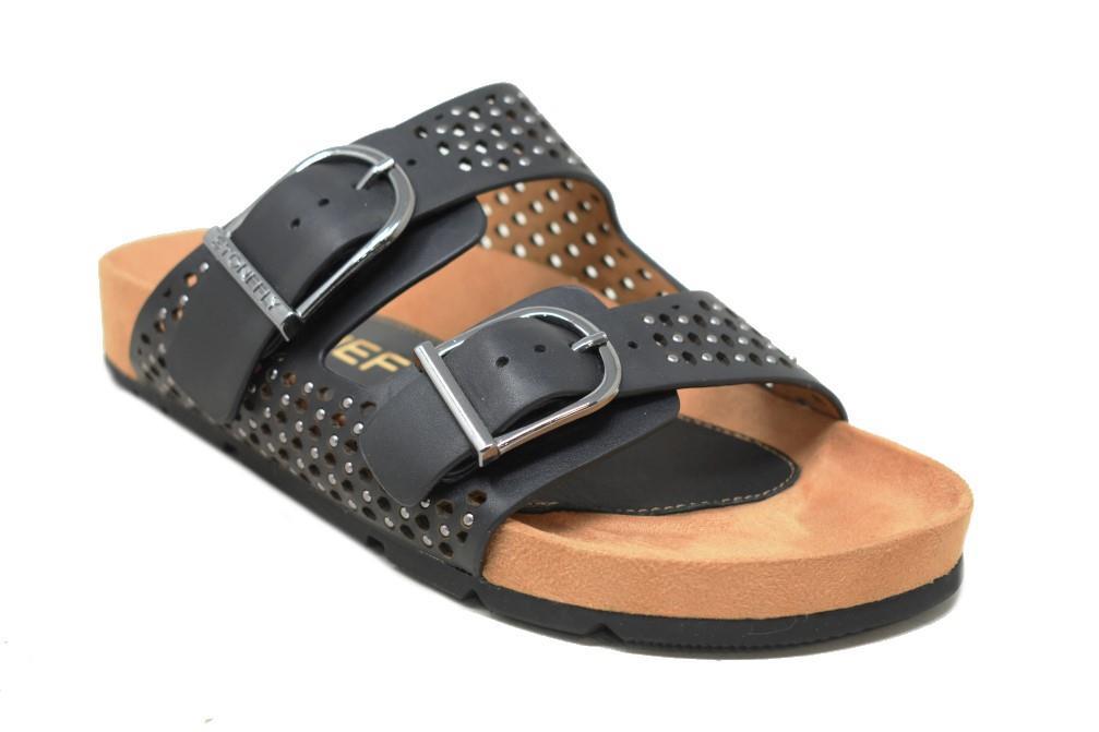 Sandalias planas Stonefly SIBIL W4 en negro para mujer