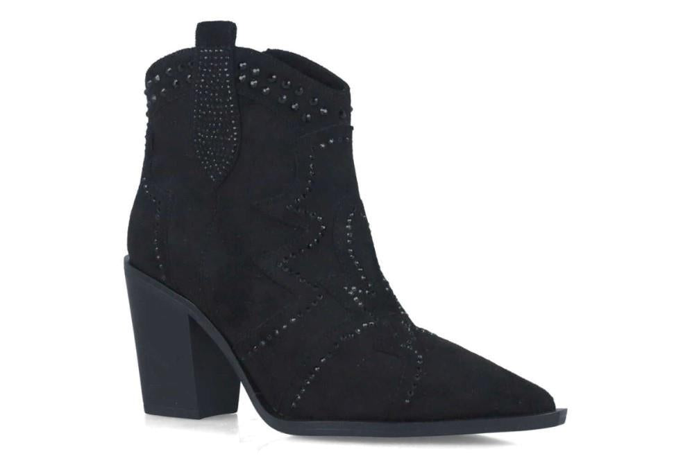 Botines Cowboy Menbur NAYA 026071 en negro para mujer