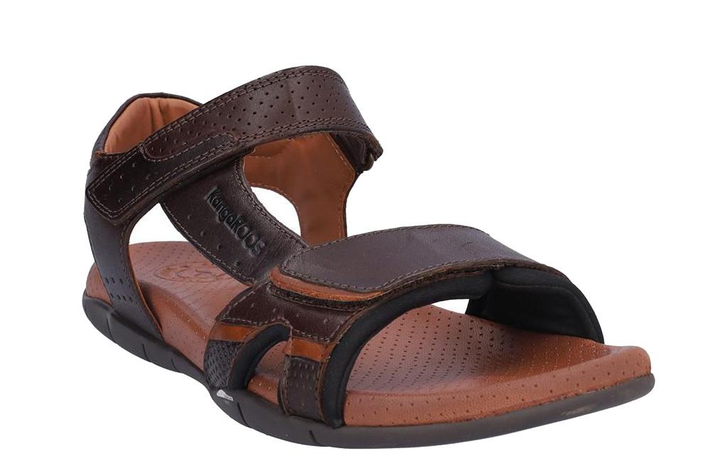 Sandalias Hombre Kangaroos 1001-8 Marrón de Piel – Comodidad y Estilo para el Día a Día