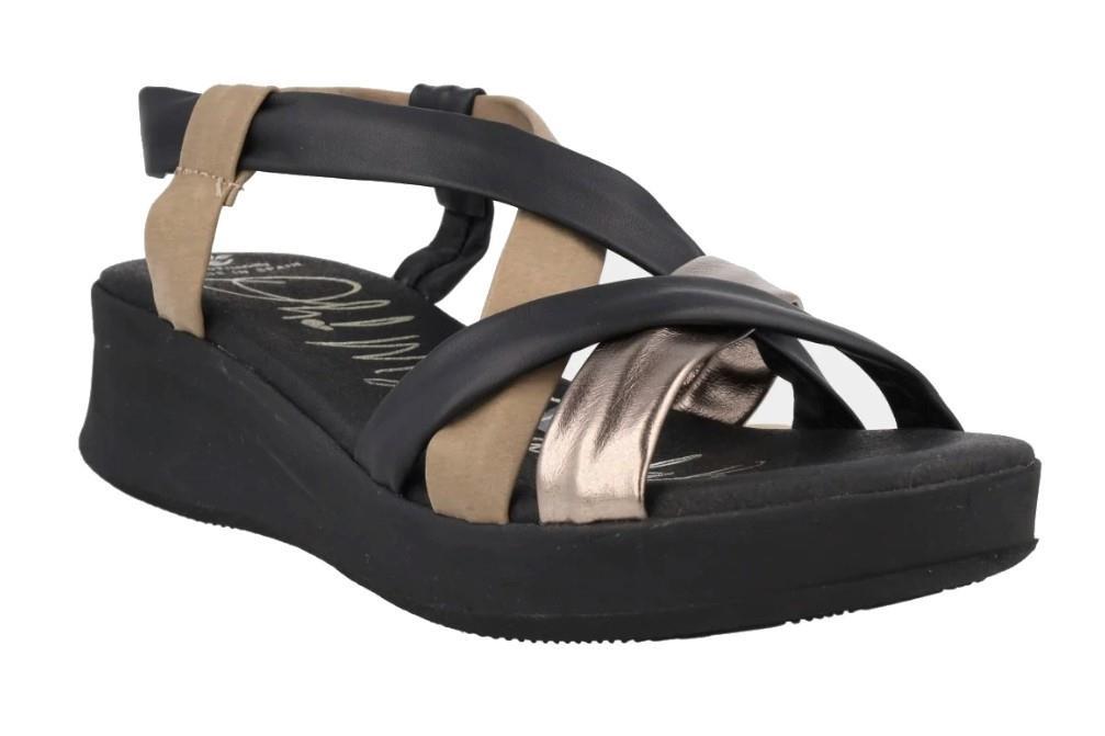 Sandalias con cuña Oh! My Sandals Selene 5655 en negro para mujer
