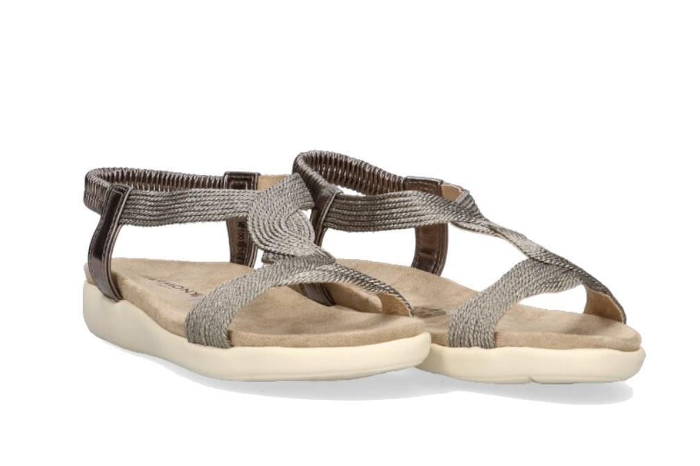 Sandalias planas Armony by Etika 46001 en plomo para mujer