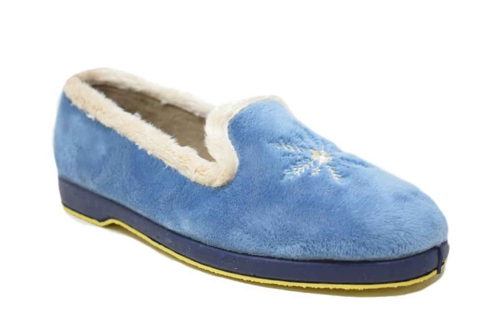 Zapatillas de casa Calusa 55 en azul para mujer
