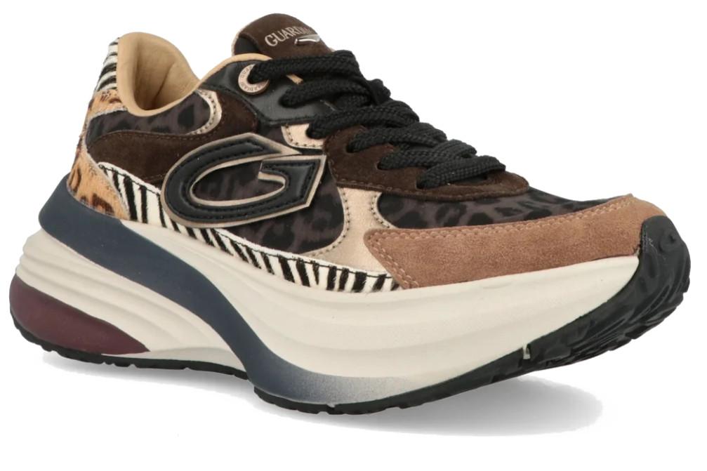 Zapatillas deportivas de mujer Guardiani Astra Safari GL62544A con estampado animal