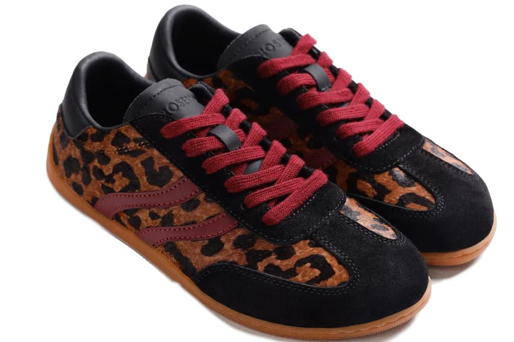 Zapatillas deportivas Barefoot Gioseppo 80671 de Piel Animal Print en leopardo para mujer