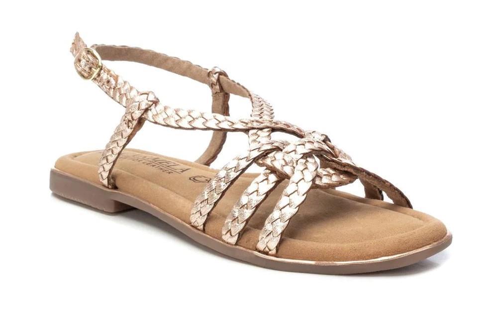 Sandalias planas Carmela 162388 en oro para mujer
