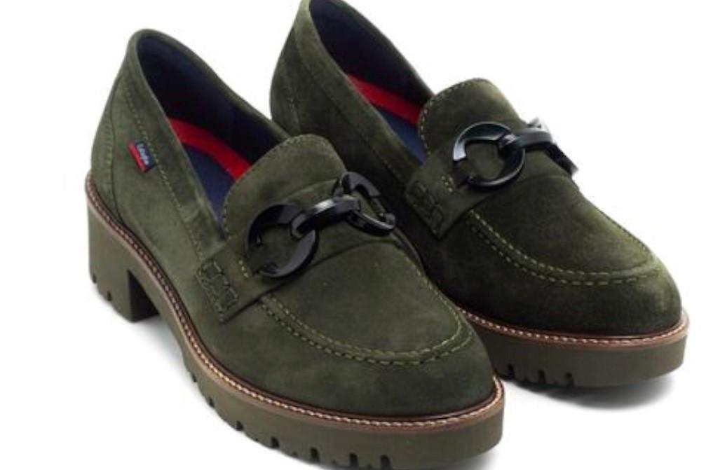 Mocasines Callaghan 13450 Freestyle en verde para mujer