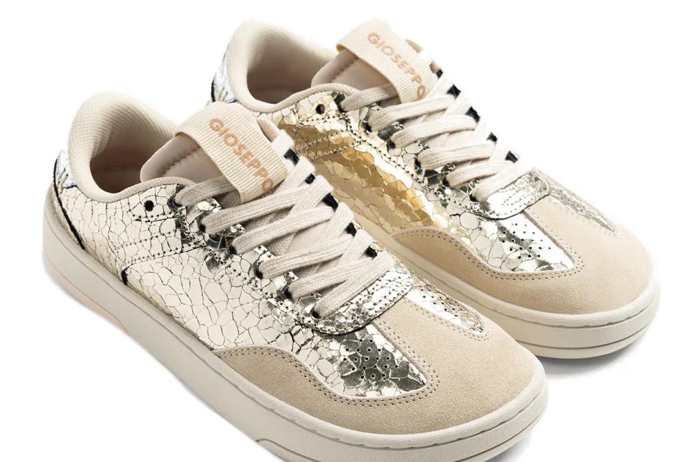 Zapatillas deportivas Gioseppo Barefoot GLYNDON de piel con craquelado