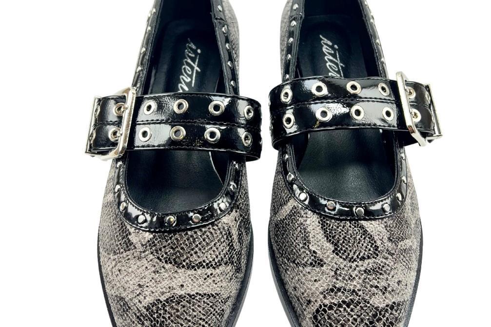 Bailarinas planas Isteria 531 con estampado de serpiente