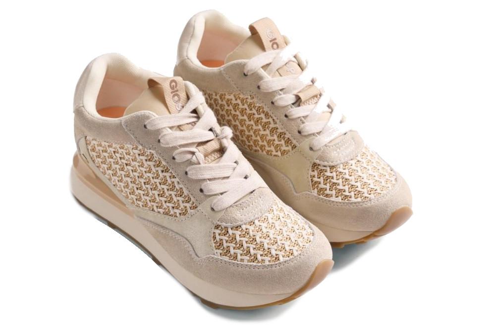 Zapatillas deportivas Gioseppo 78125 RHAMU de rafia en color beige