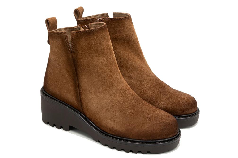Botines de piel cómodos Porronet Elisa 4733-020 en cuero
