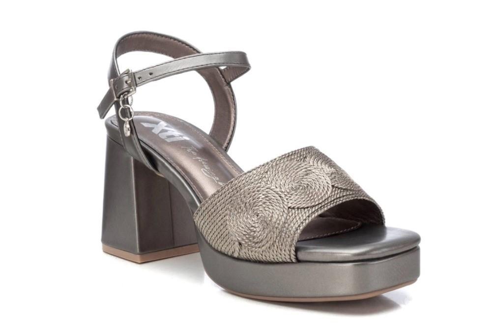 Sandalias tacón XTI 142845 en plomo para mujer