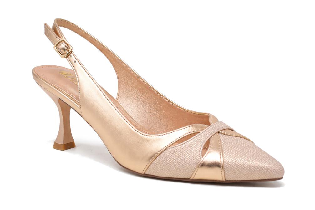 Zapatos de fiesta destalonados MENBUR AM77638  Oro Rosa para mujer