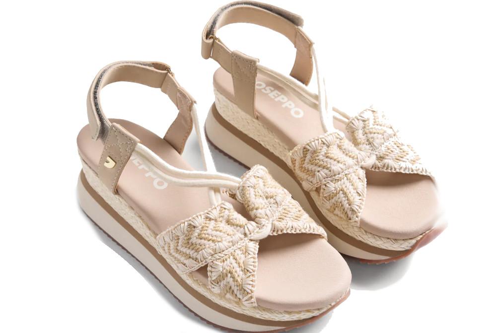 Sandalias de Cuña Bordado Gioseppo Ugunja 78618 beige para Mujer
