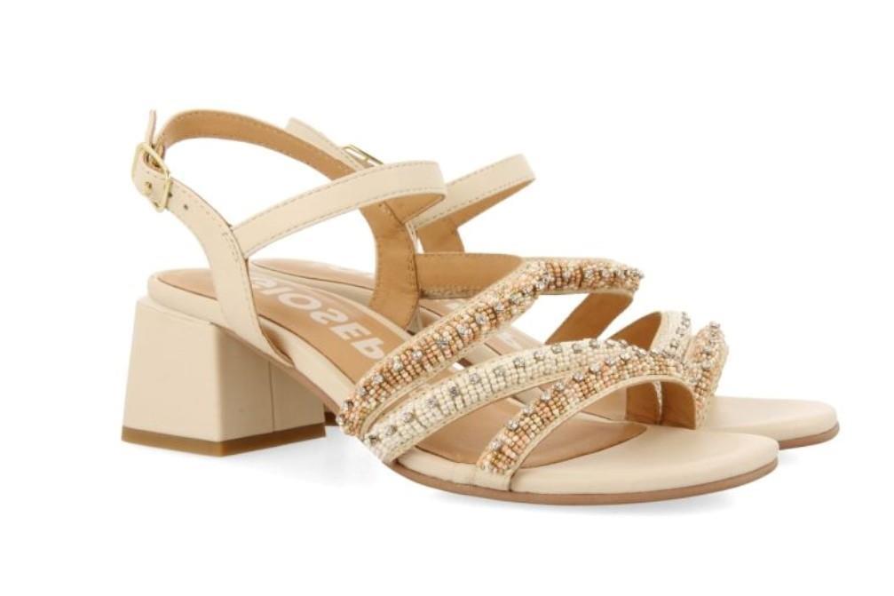 Sandalias de tacón Gioseppo BALAO 72131 en blanco para mujer