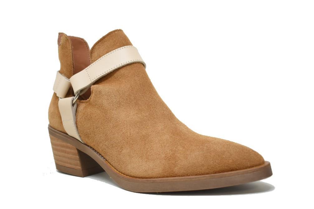 Botines Popa Tiki en serraje cuero para mujer