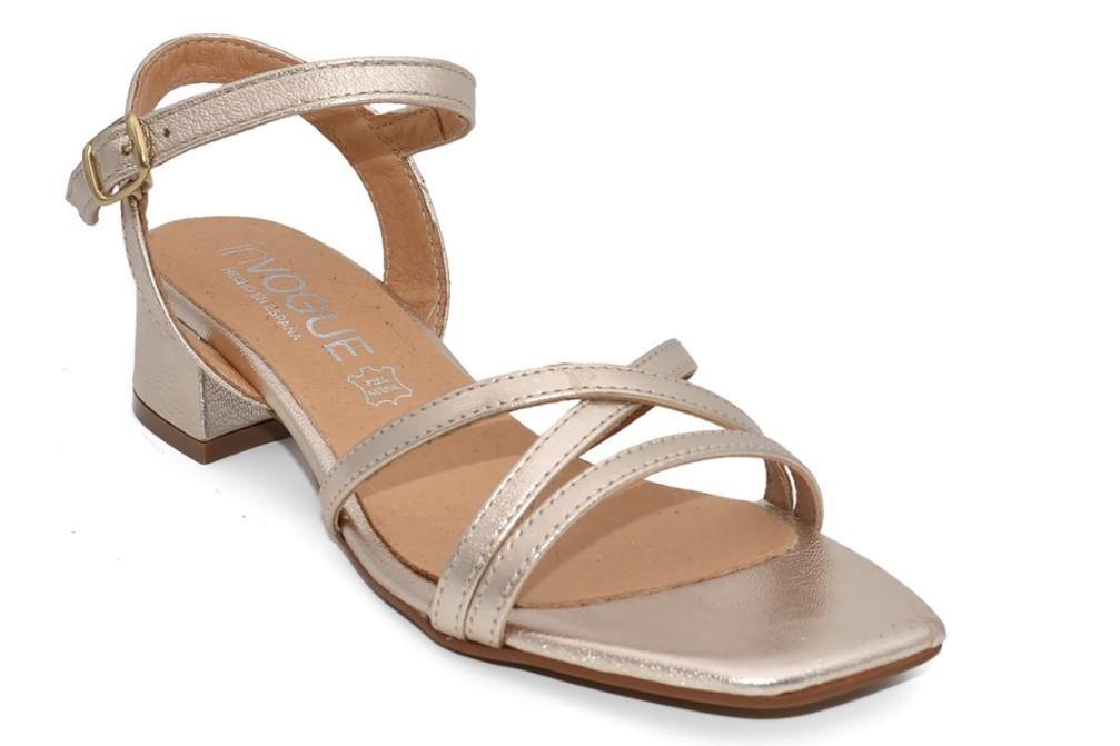 Sandalias de tacón InVogue 225 en platino para mujer