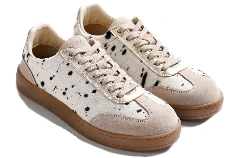 Zapatillas deportivas Gioseppo  80298 de Piel Animal Print en beige para mujer