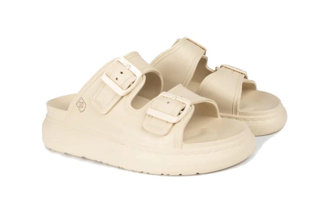 Chanclas Popa Beach en beige para mujer