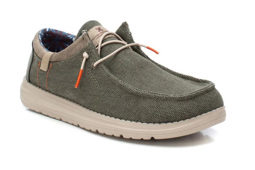 Zapato Náuticode lona para hombre XTI 143576 en caqui