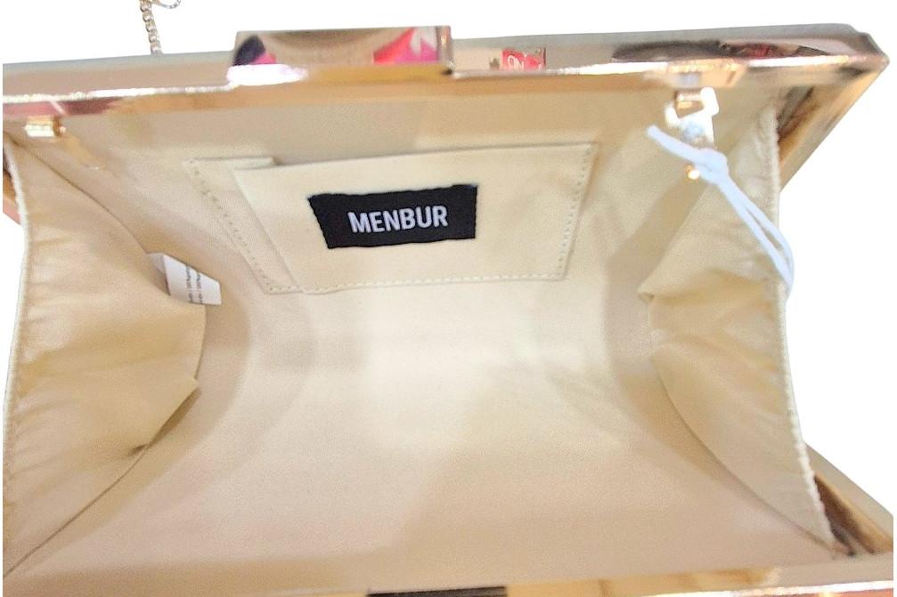 Cartera de Fiesta Oro Menbur AMB51  con Cadena Extraíble