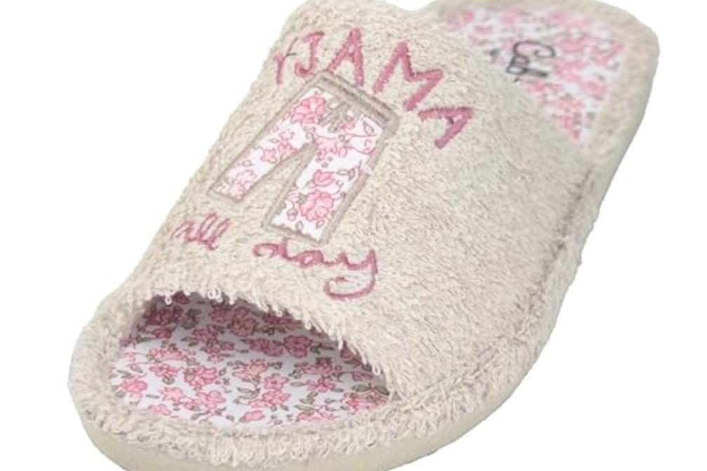 Zapatillas de casa Cabrera 2468 de rizo en tostado para mujer