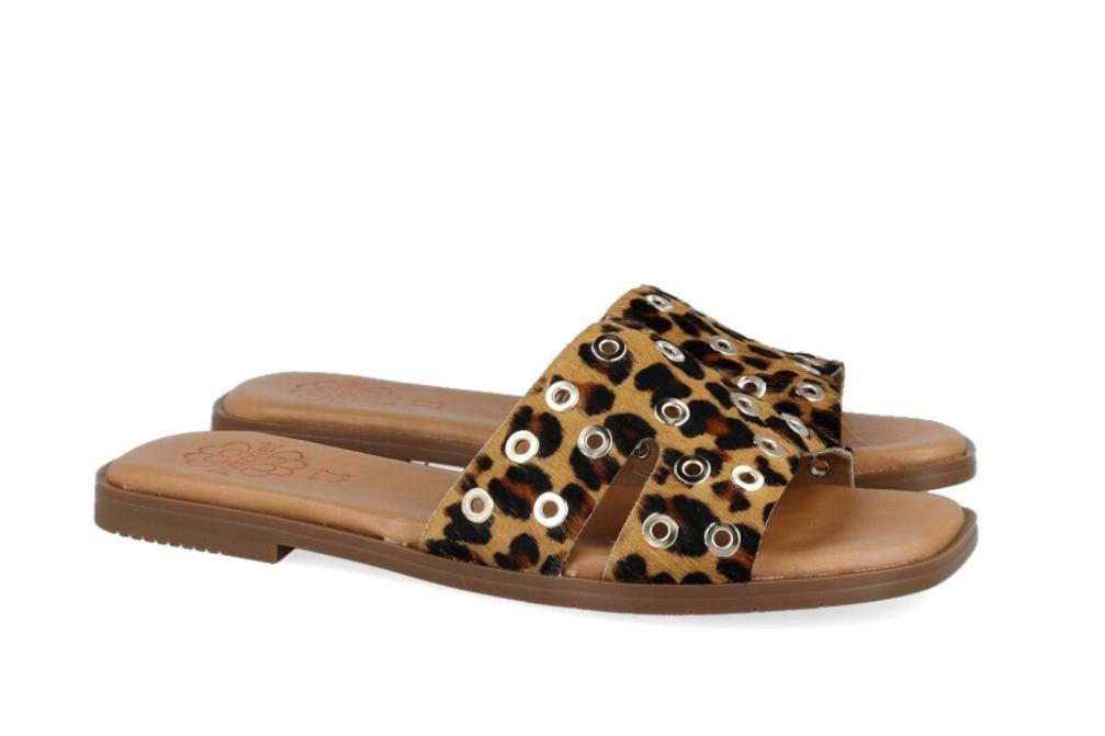 Sandalias planas Porronent VILMA 3117 en leopardo