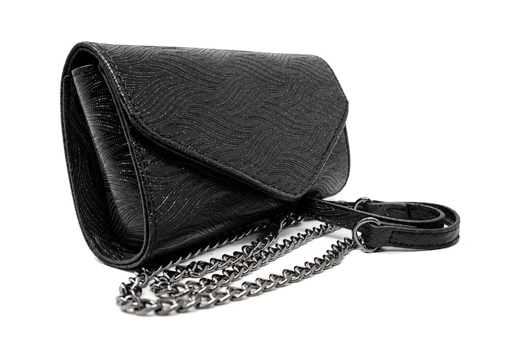 Cartera de mano de Fiesta Negra Menbur AMB52 con Cadena Extraíble