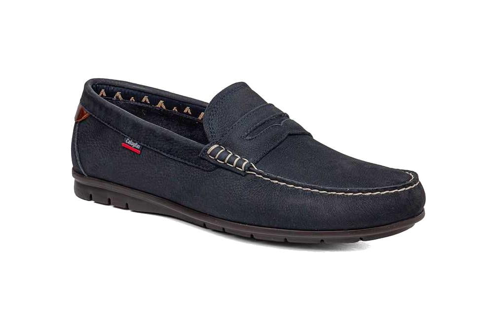 Mocasines Callaghan Fares 85101 Azul para Hombre con Plantilla Extraíble de Piel