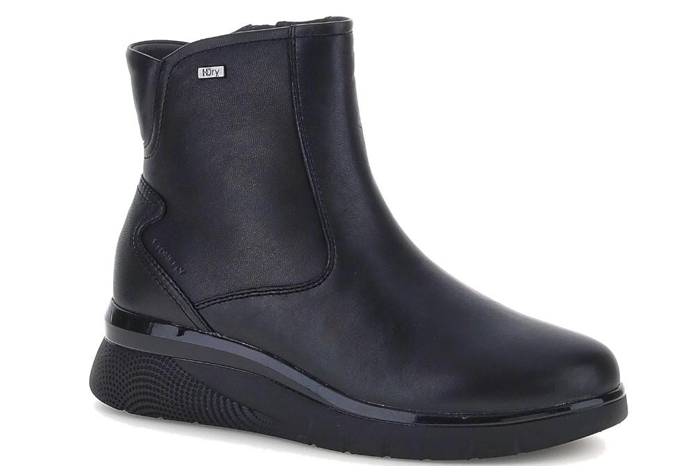 Botines de cuña mujer Stonefly Cleryn HDry 18 negro de napa 221689