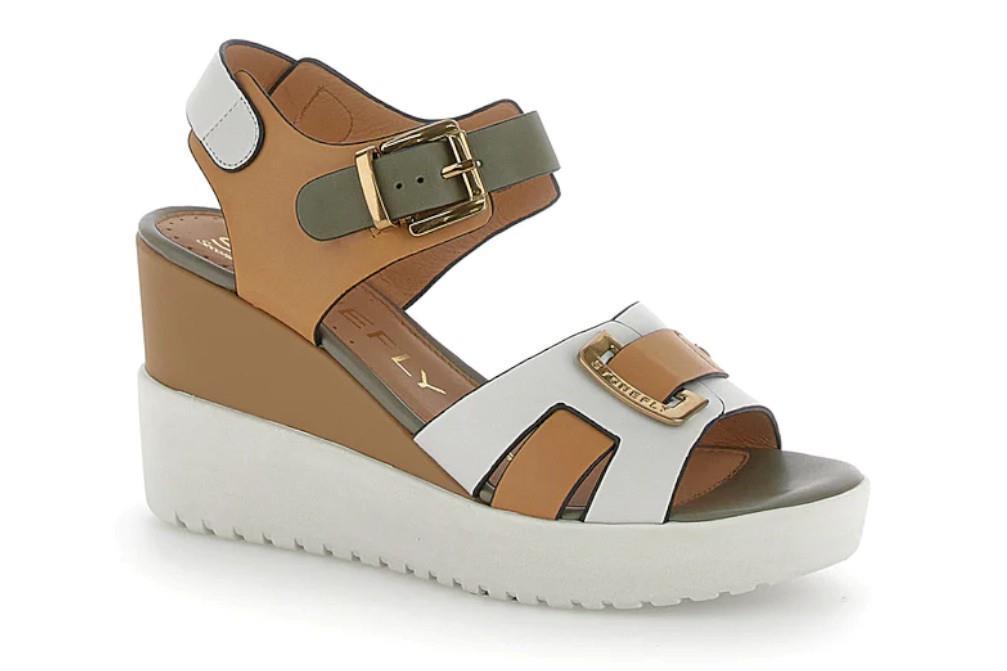 Sandalias con cuña Stonefly Ely 19 en blanco para mujer