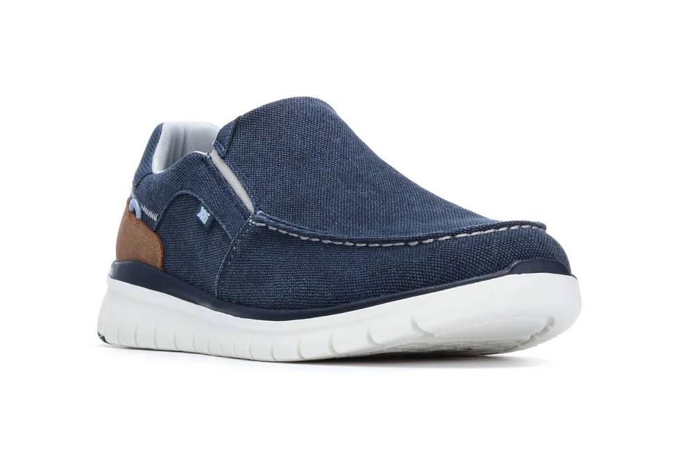 Mocasín de lona para hombre XTI 145763 en azul Vegano Textil Casual sin Cordones