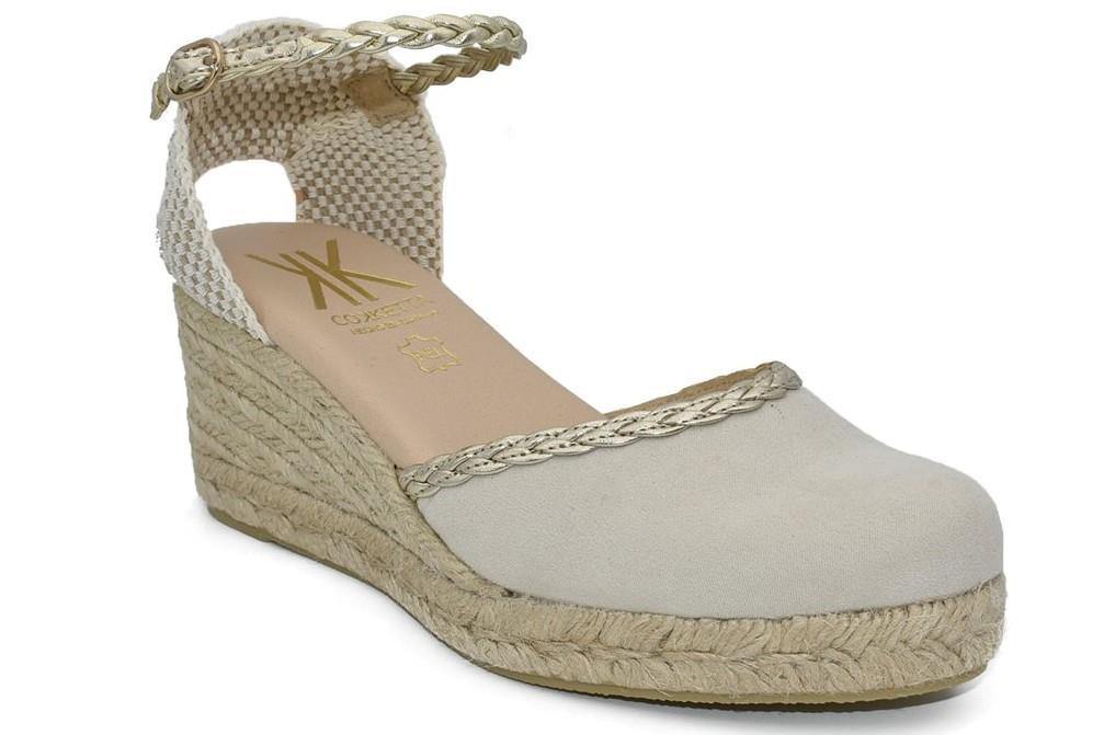 Valencianas de yute COKKETA 5012 en beige para mujer