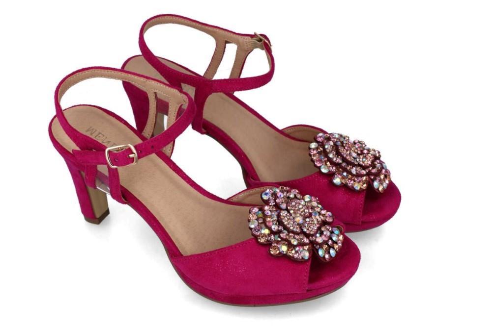 Sandalias de tacón Menbur PUPPIS 23852 en buganvilla