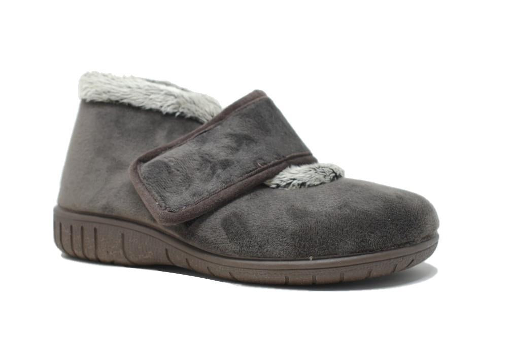 Zapatilla de casa para mujer Calusa en color gris