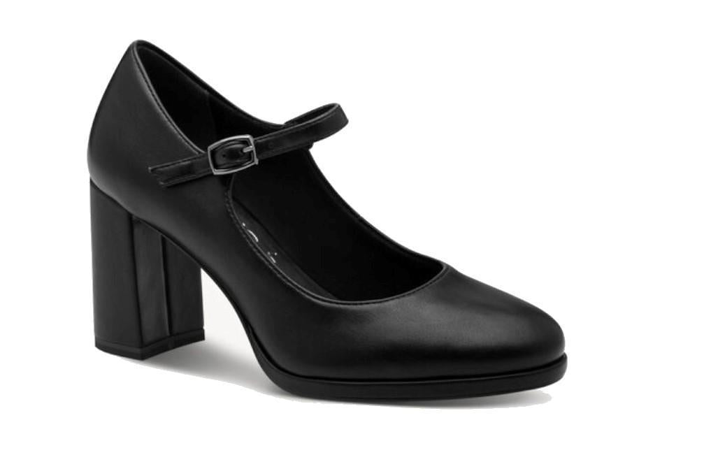 Zapatos de tacón Mary Jane 1-22462-45 de color negro