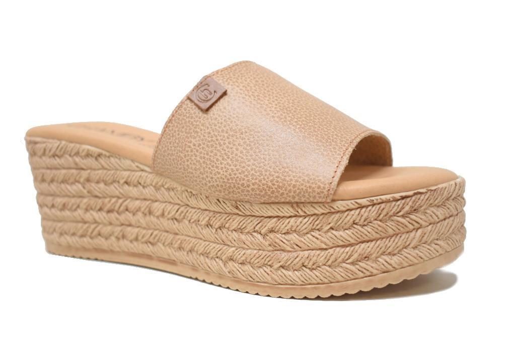 Zuecos con Cuña Mega 311 en taupe para mujer